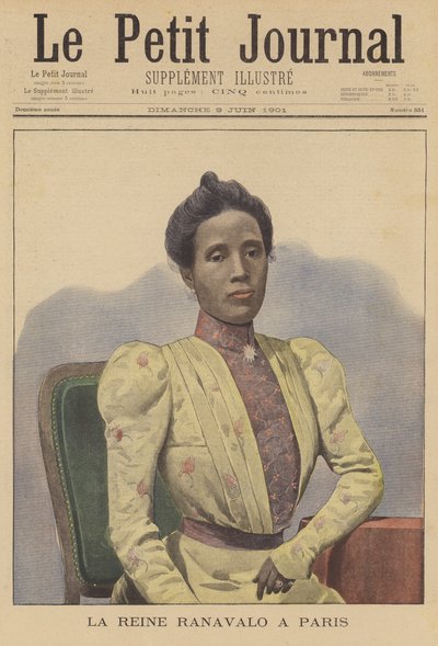 Koningin Ranavalo van Madagaskar in Parijs door French School